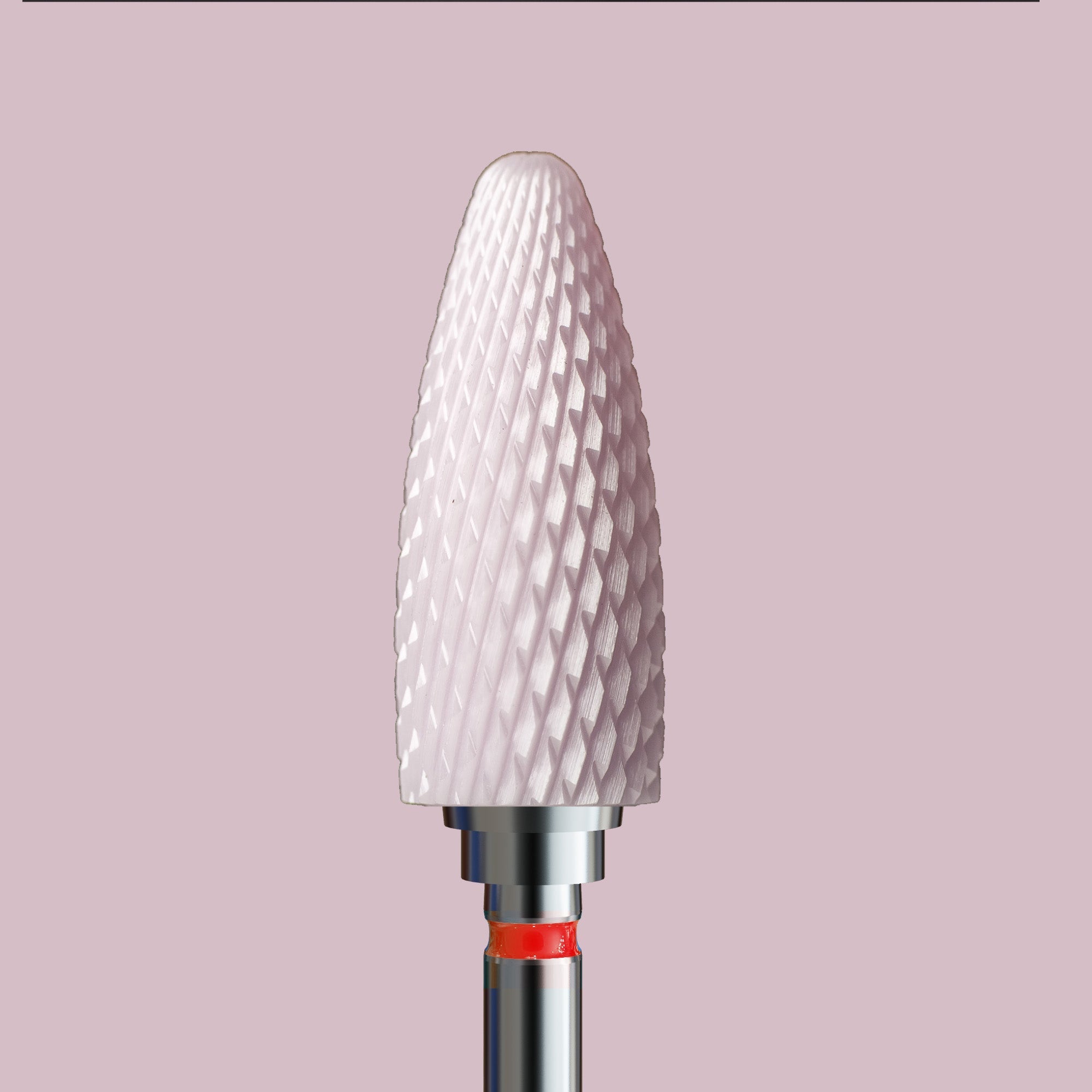 Pink ceramic drill bit for hybrid and gel - tapered cone - iqnails