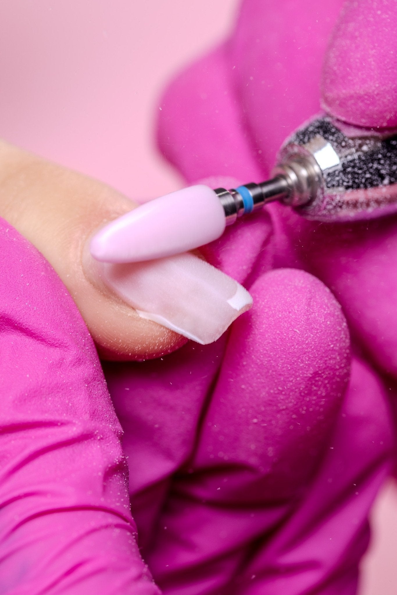 Pink ceramic bit for hybrid, gel and acrylic - cone - iqnails