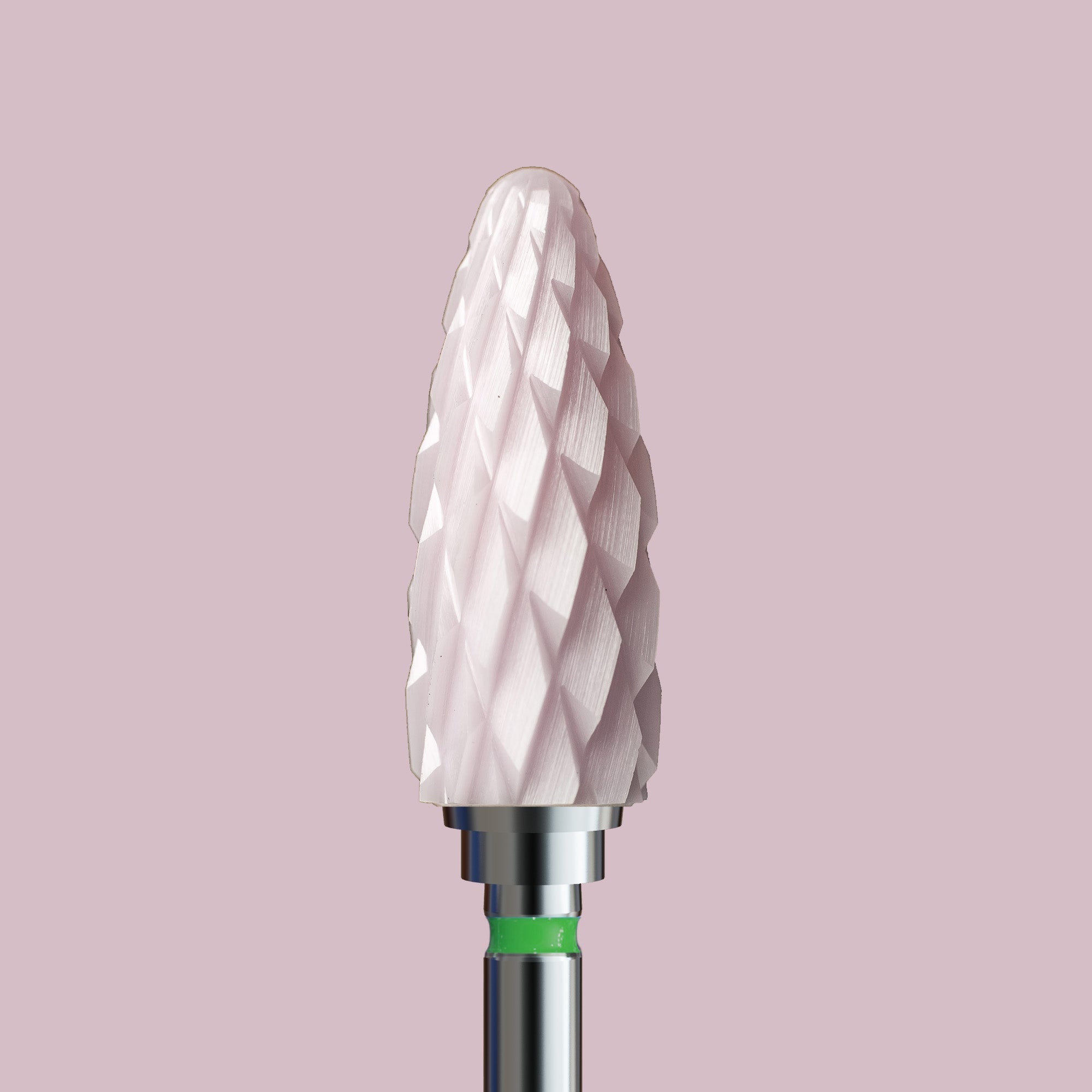 Pink ceramic bit for gel and acrylic - cone shape - iqnails