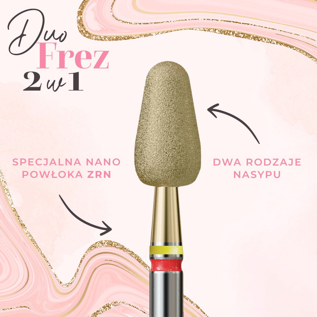 Bit with buffer cone shape with 2-in-1 grit SOFT DuoFrez - iqnails