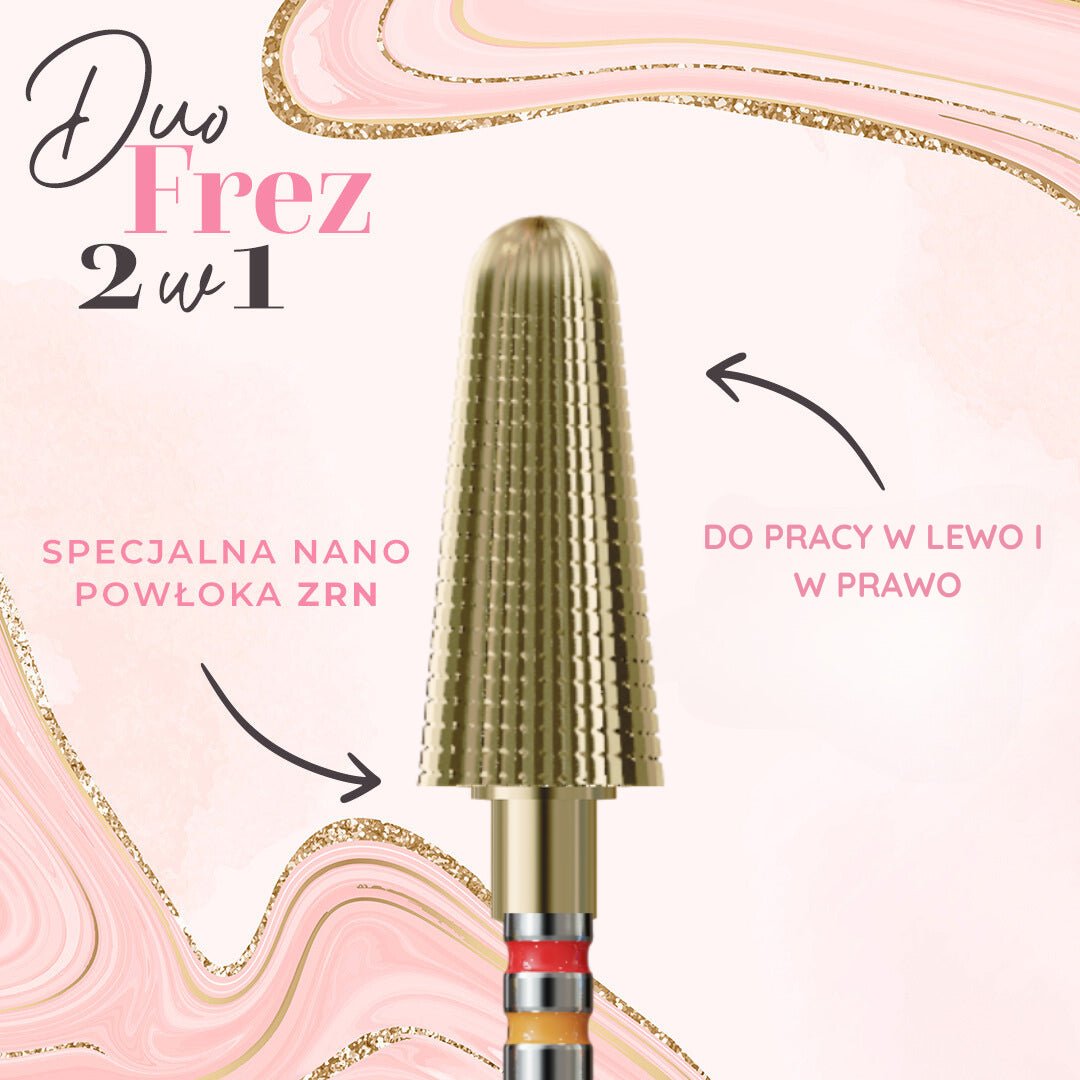 Cone-shaped bit for hybrid, gel and acrylic 2-in-1 (for left and right work) DuoBit - iqnails