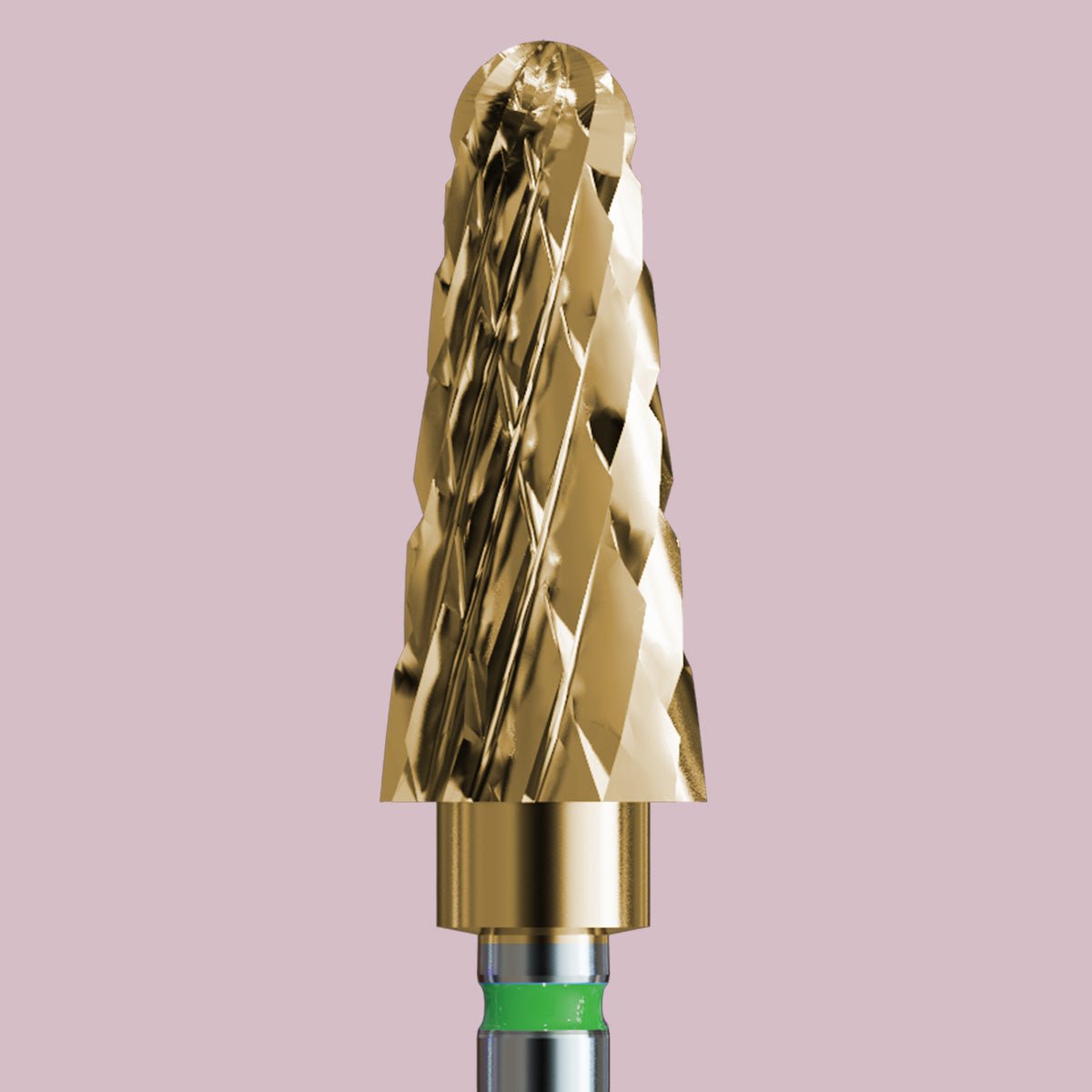 Carbide bit for acrylic and gel with gold coating - collecting cone - iqnails