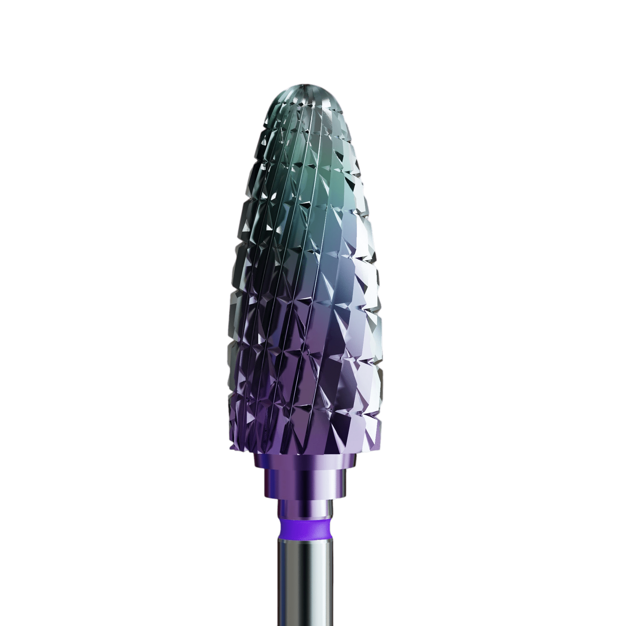 Sintered carbide bit for hybrid polish and gel with Kameleon coating - fine pine cone - iqnails