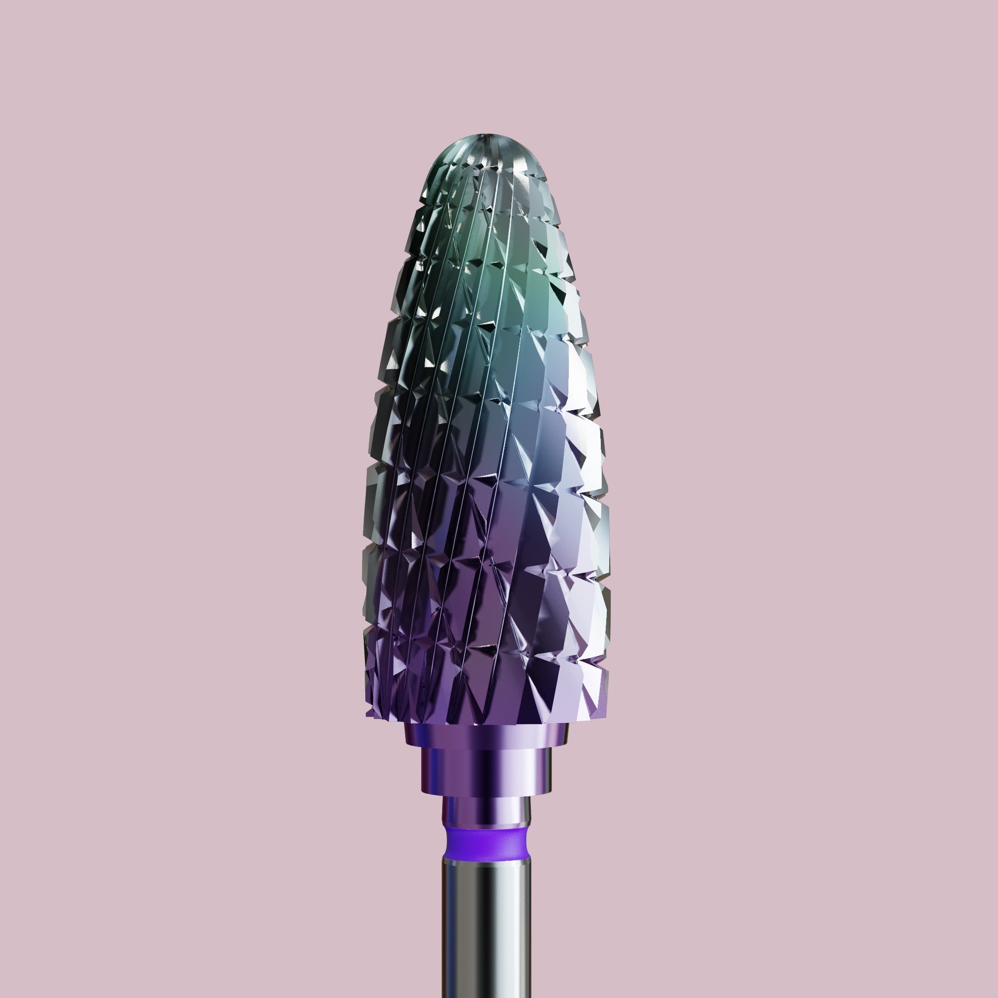 Sintered carbide bit for hybrid polish and gel with Kameleon coating - fine pine cone - iqnails