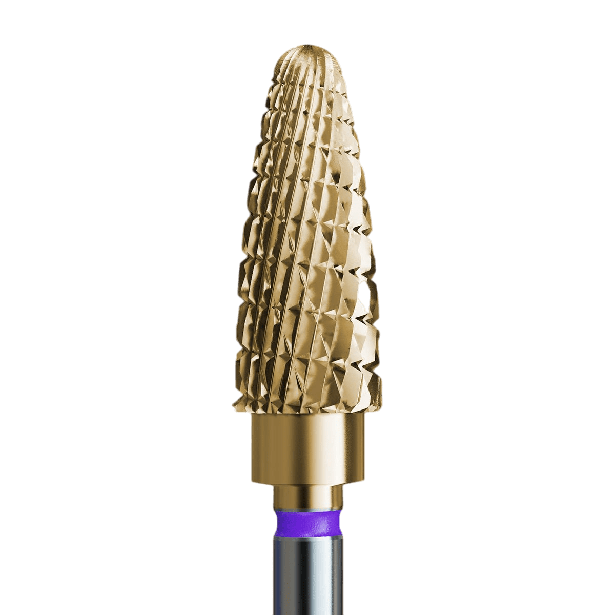 Carbide bit for hybrid polish and gel with gold coating - fine cone - iqnails