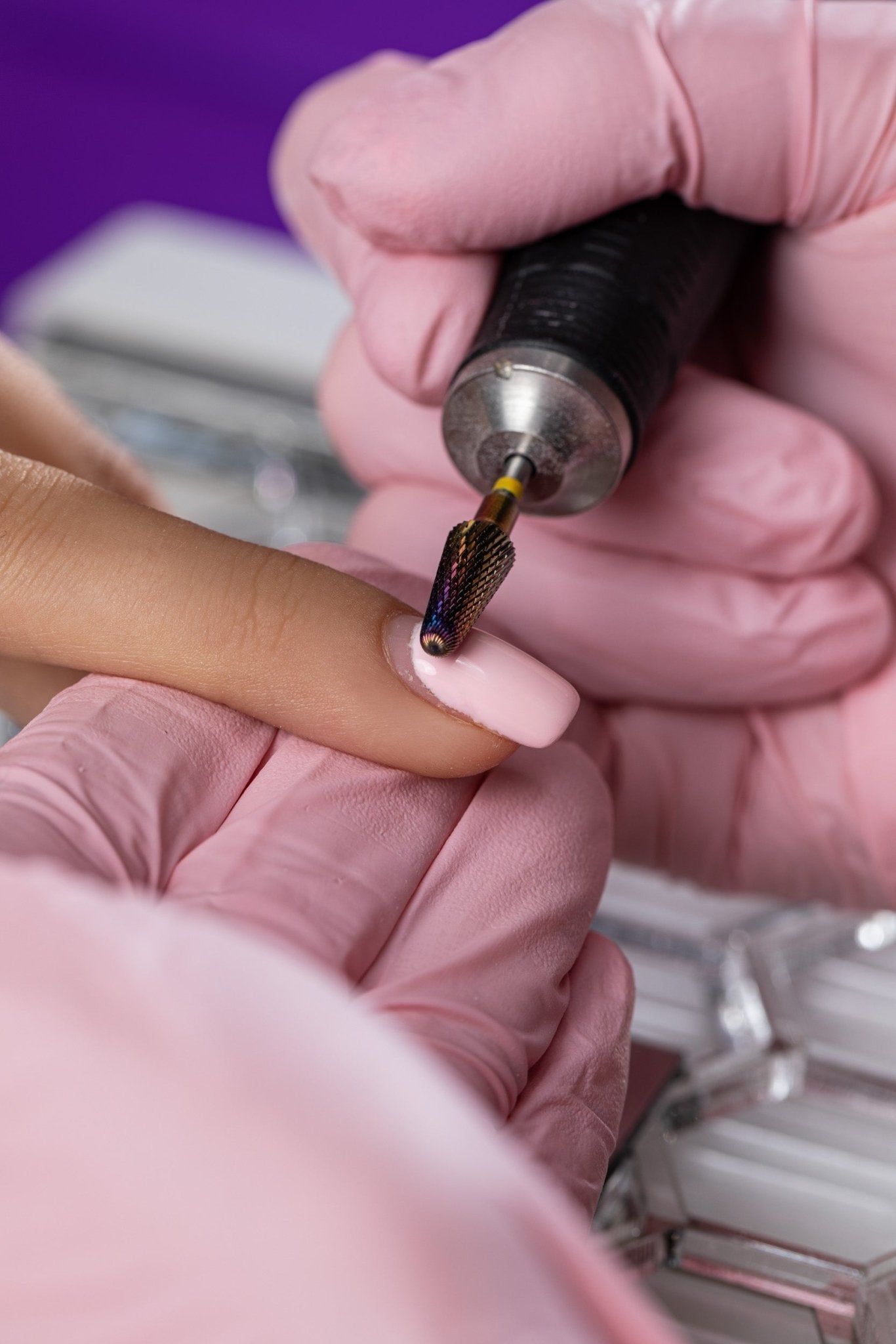 Sintered carbide bit for gentle hybrid polish and gel removal - very fine cone - iqnails