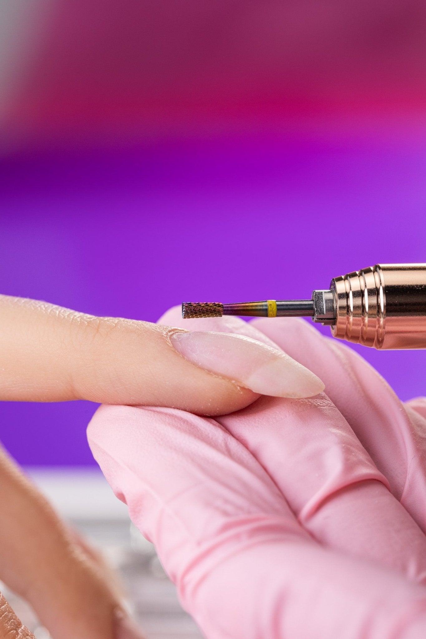 Sintered carbide bit for cuticles with kameleon coating - extra gentle inverted cone - iqnails