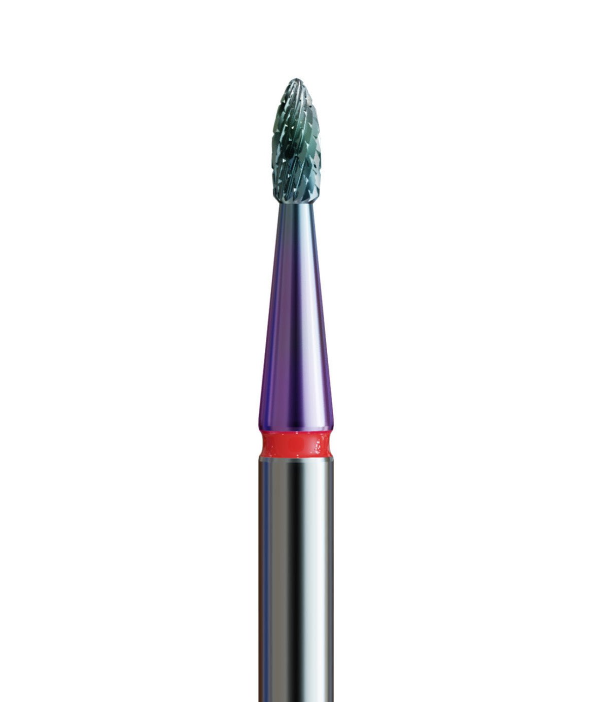 Sintered carbide bit for cuticles with kameleon coating - fine flame - iqnails