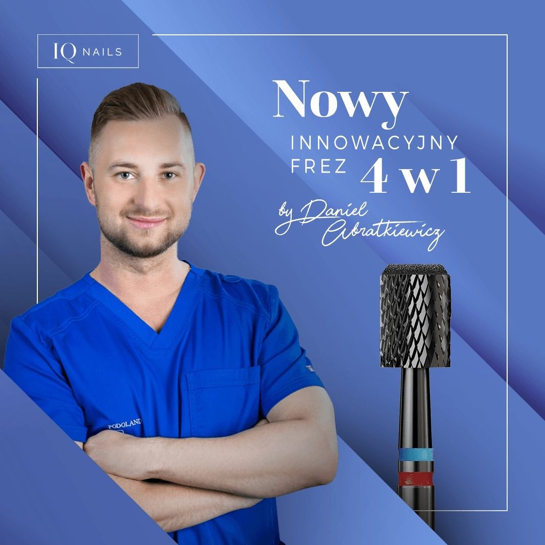 Innovative 4-in-1 Bit by Daniel Abratkiewicz - cylinder. Bit by the Famous Podologist - iqnails