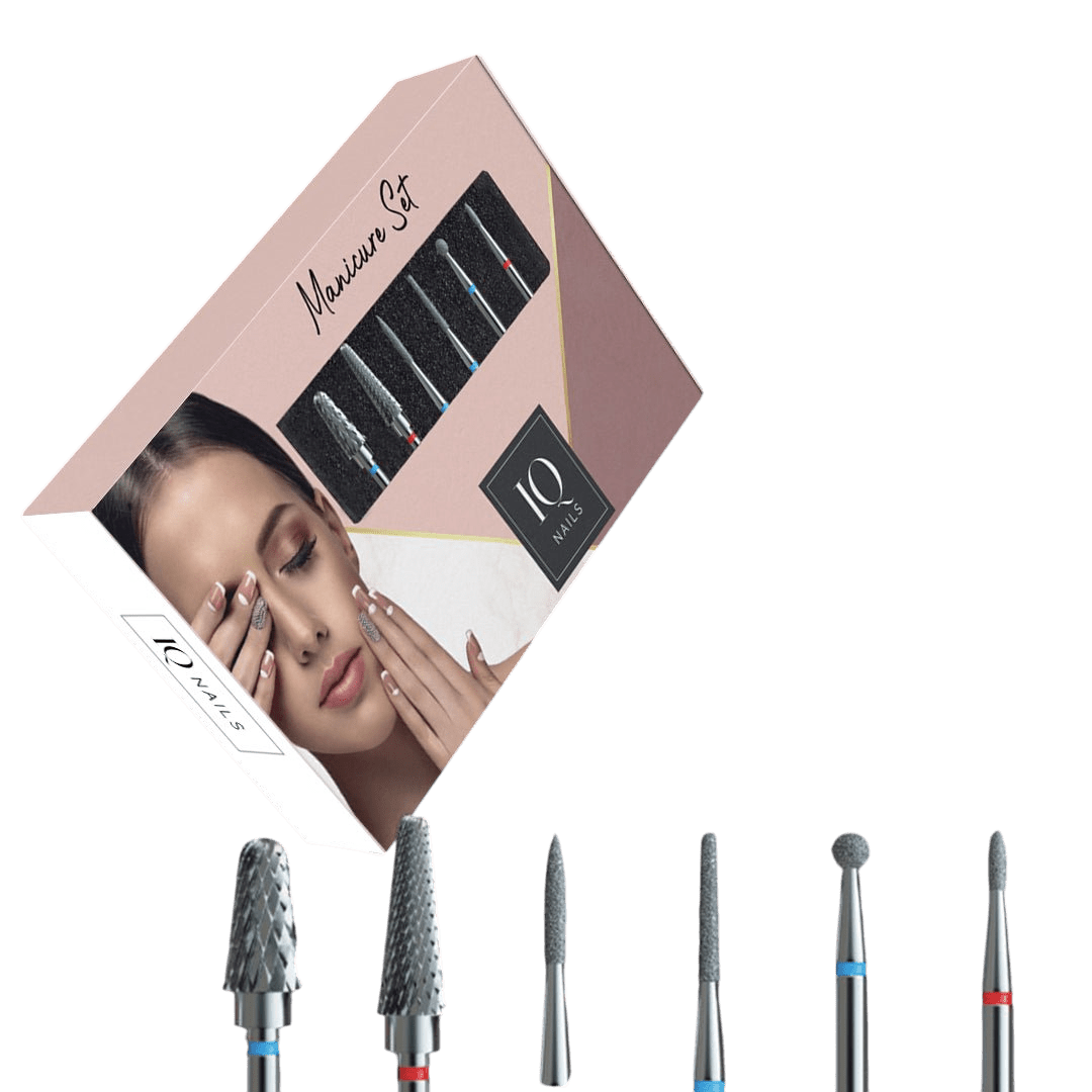 IQN Outlet 7 - Set of 6 bits for hybrid polish, gel and cuticles - iqnails