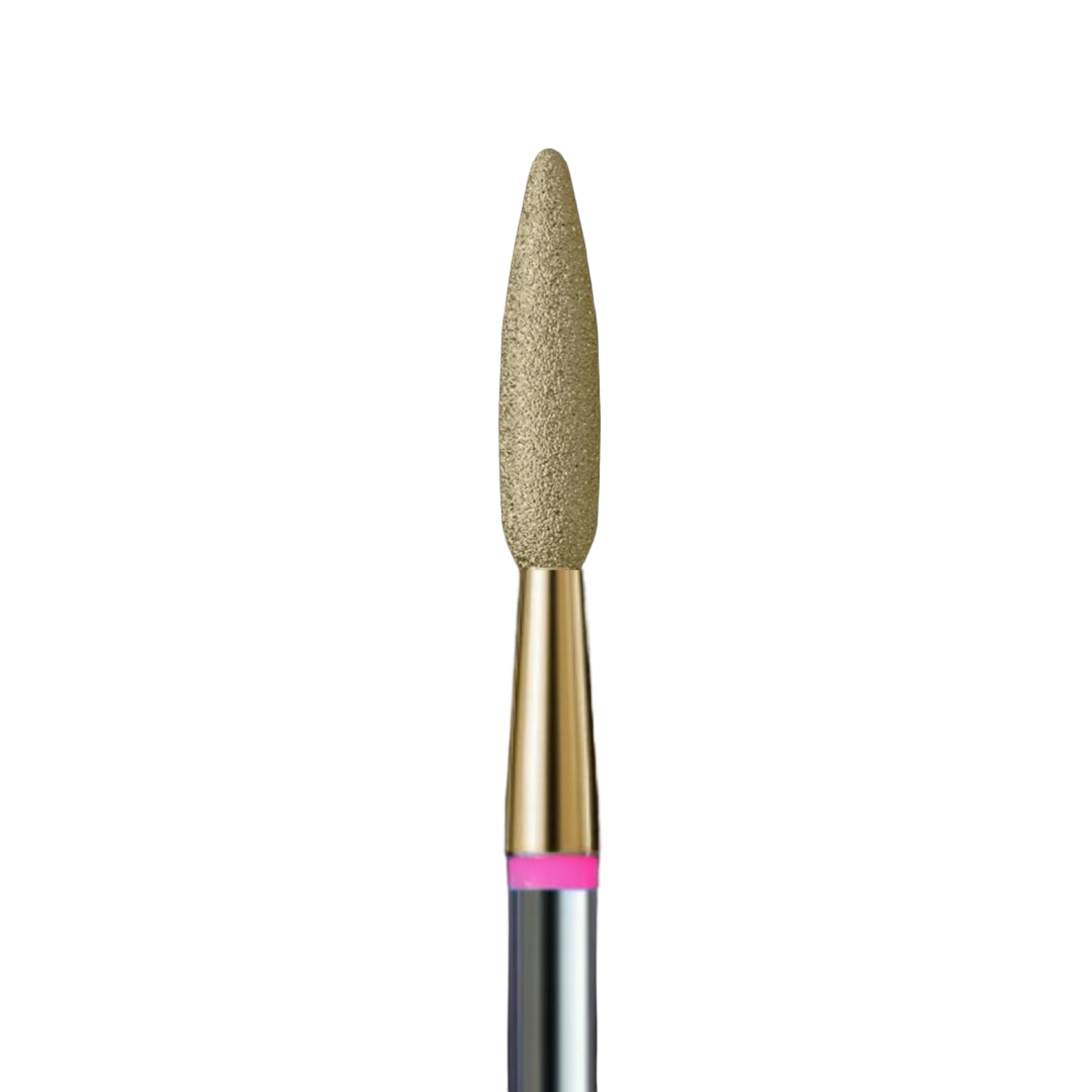 Les Frez diamond bit with gold coating - flame - iqnails