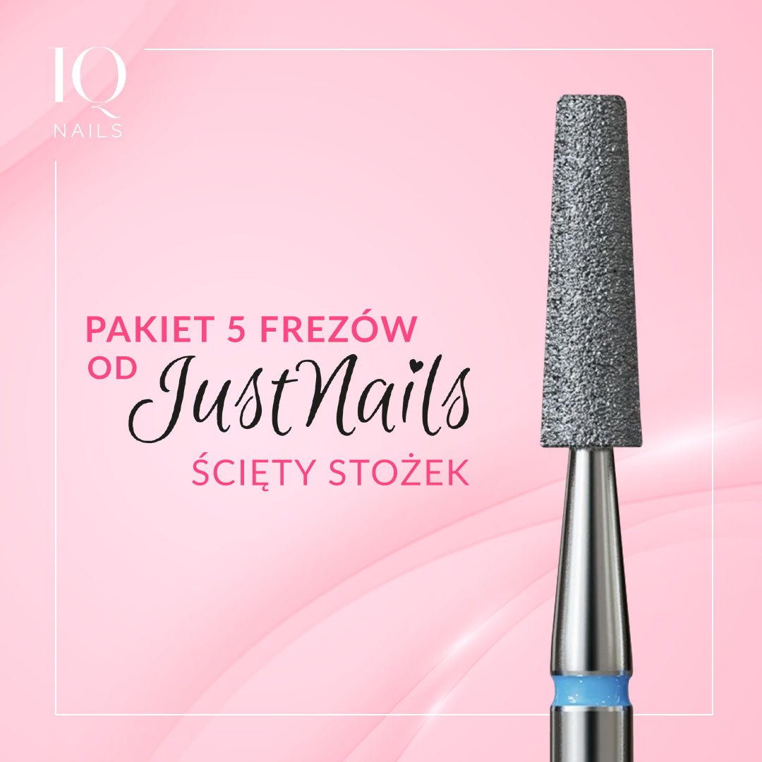Pack of 5 cuticle bits by JustNails - standard, truncated cone - iqnails