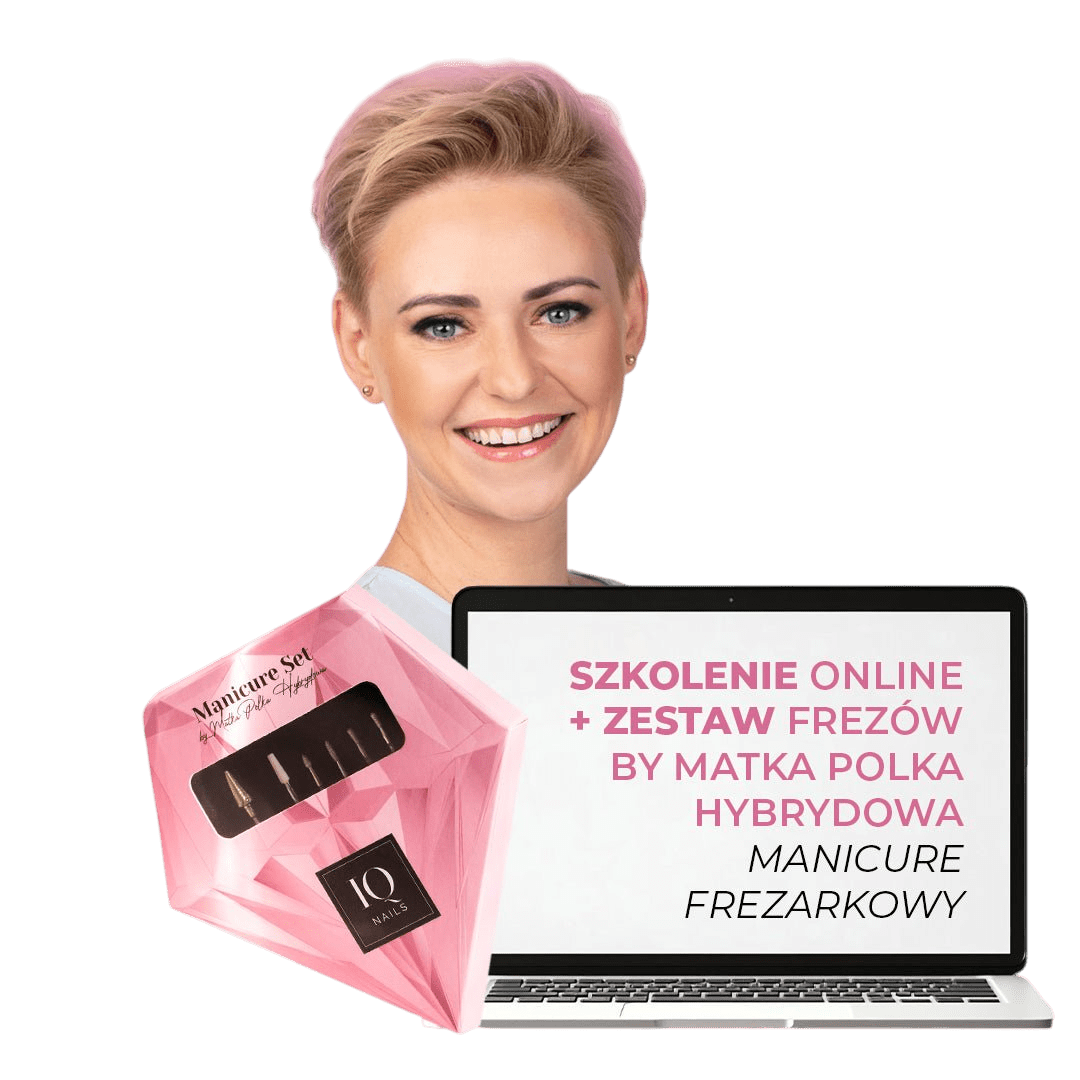 Pack - Bit Set and Online Training Course E-file Manicure by Matka Polka Hybrydowa - iqnails