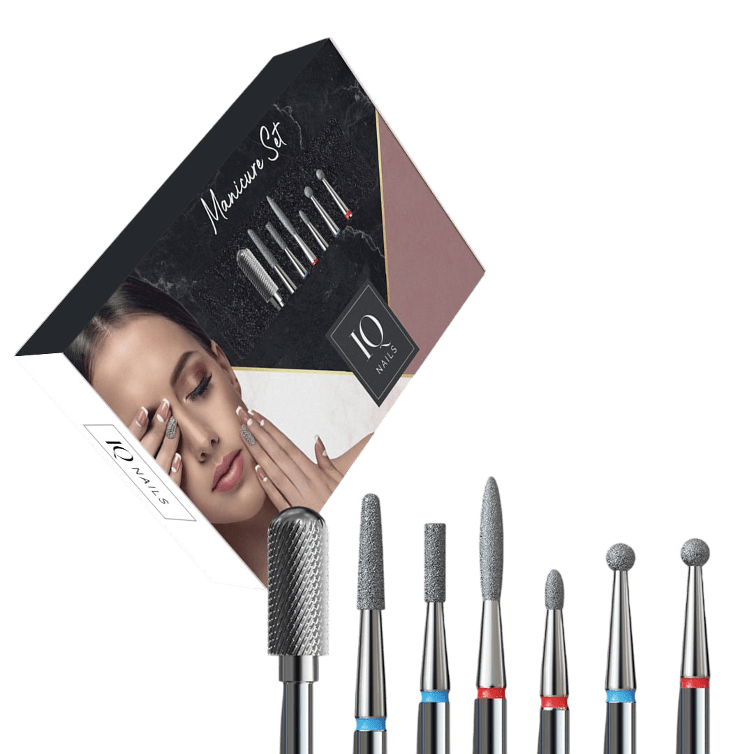 Set of 7 bits for hybrid polish, gel, and cuticles - iqnails