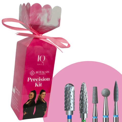 Nail Drill Bit Set for Cuticles, Hybrid, Gel and Acrylic - Precision Kit by Royalsis - iqnails