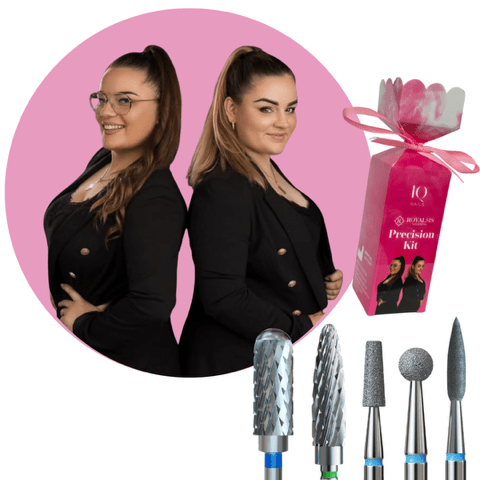 Nail Drill Bit Set for Cuticles, Hybrid, Gel and Acrylic - Precision Kit by Royalsis - iqnails