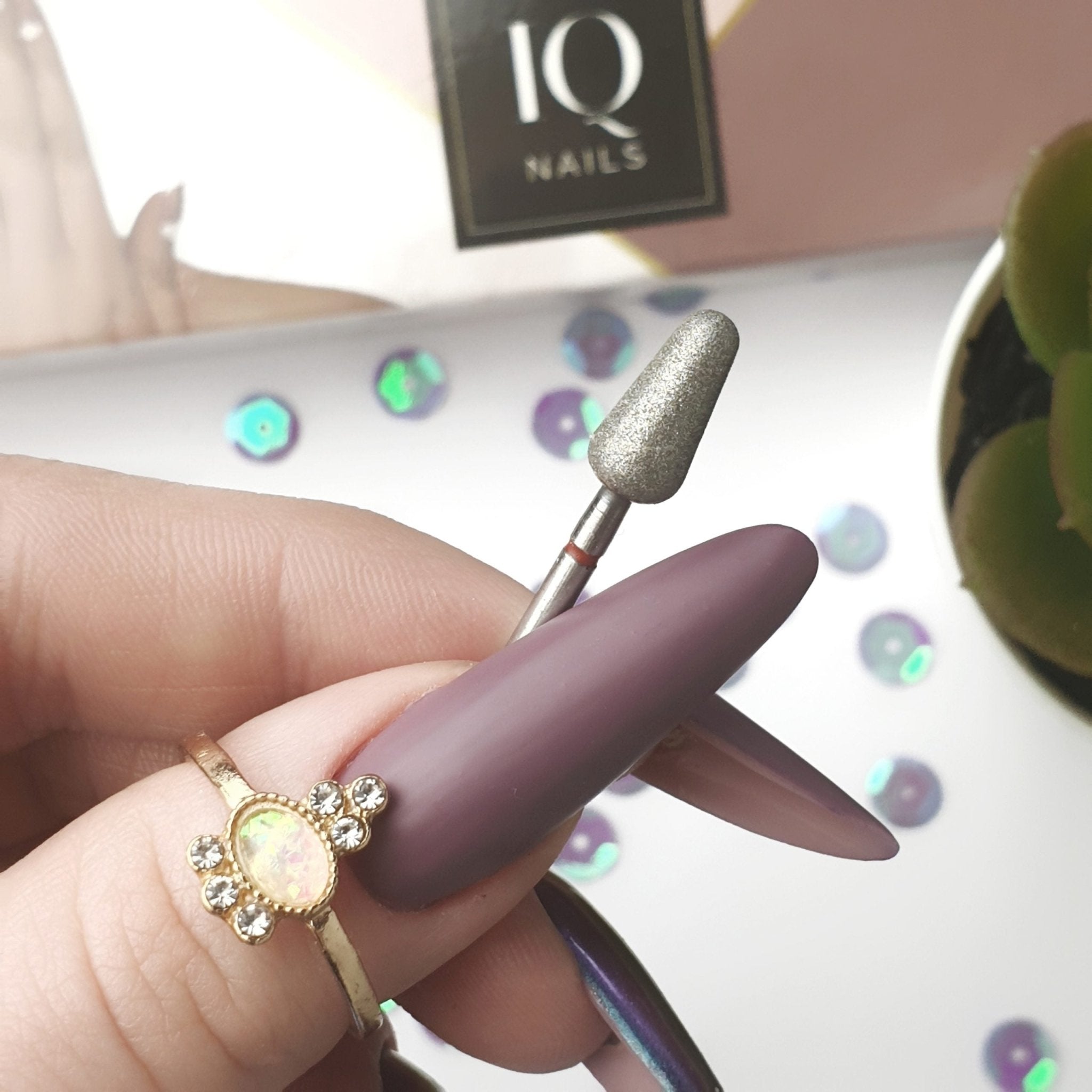 Diamond buffer bit for cuticles and nails - gentle cone - iqnails