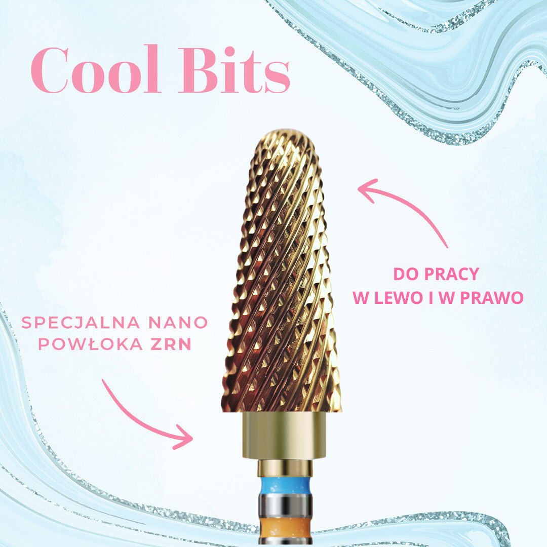 Bit for hybrid/gel/acrylic in cone shape 2-in-1 (for left and right-handed work) CoolFrez ZRN - 201RLX HP.060 - iqnails