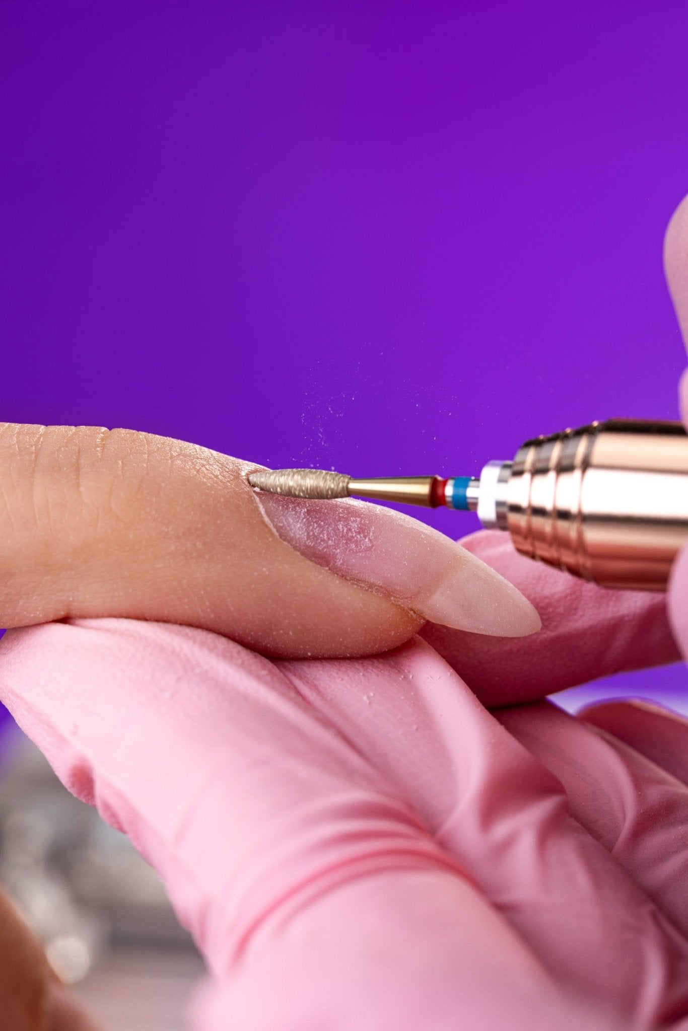 Long flame-shaped bit with 2-in-1 grit DuoFrez - iqnails