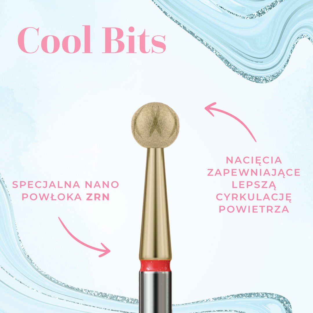 Ball bit with cuts COOL BITS GOLD LINE 001.X514.031 - iqnails