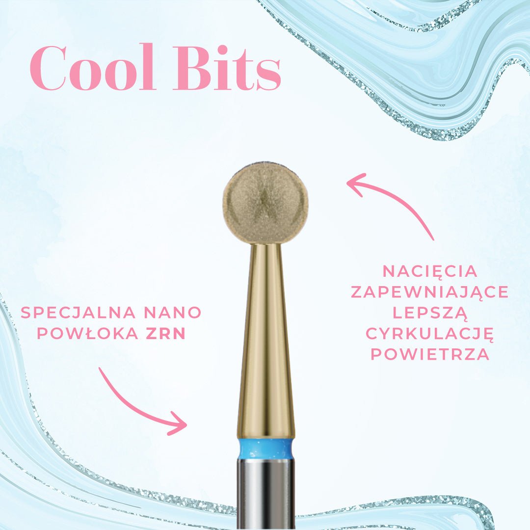 Ball bit with cuts COOL BITS GOLD LINE 001.X524.031 - iqnails