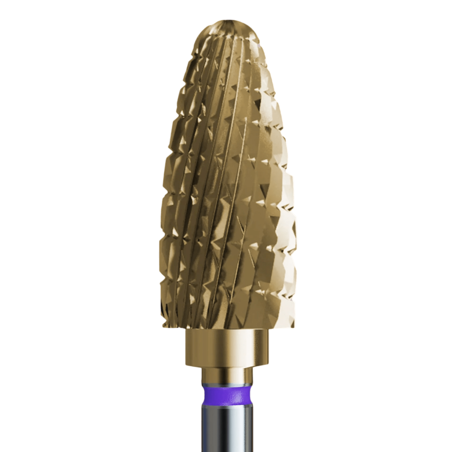 Sintered carbide bit for hybrid polish and gel with gold coating - fine cone - iqnails