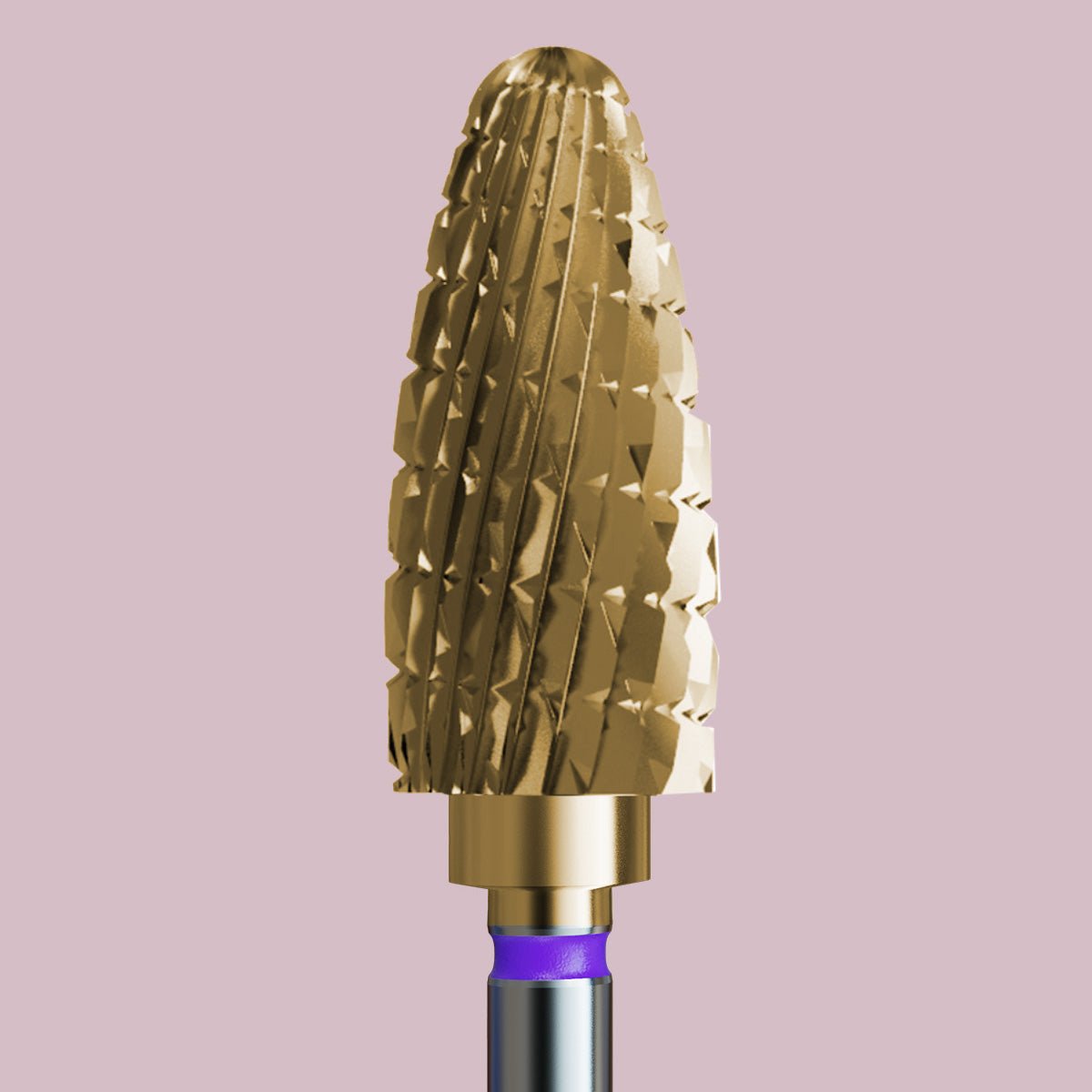 Sintered carbide bit for hybrid polish and gel with gold coating - fine cone - iqnails