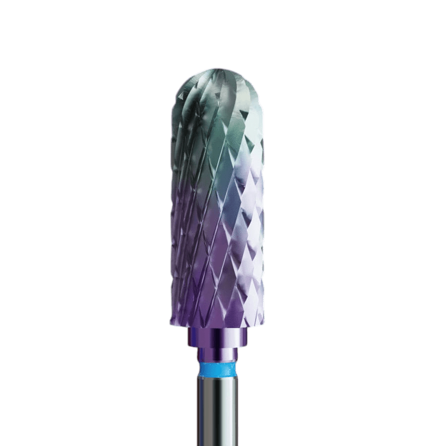 Carbide bit for hybrid polish, gel and acrylic with Kameleon coating - standard cylinder - iqnails