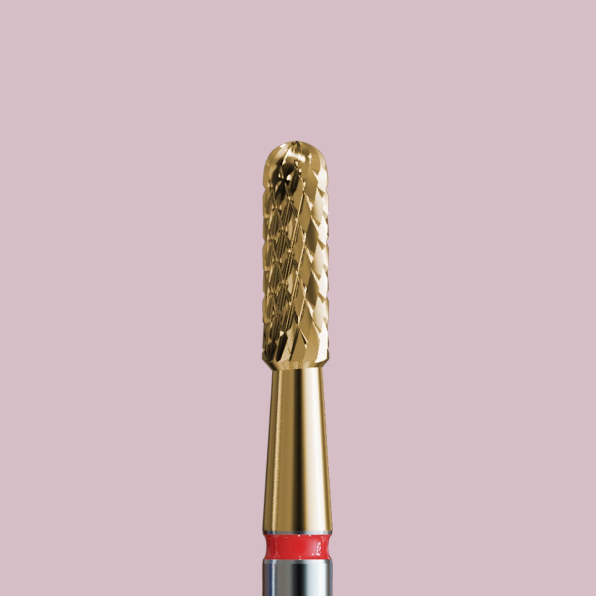 Sintered carbide bit for cuticles with gold coating - fine cylinder - iqnails