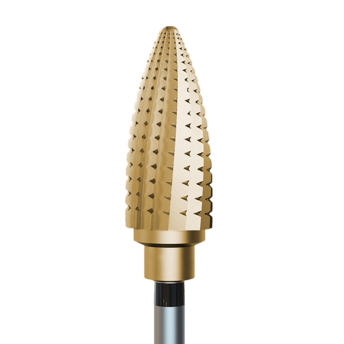 Carbide sintered bit for titanium with gold coating - extra coarse cone - iqnails