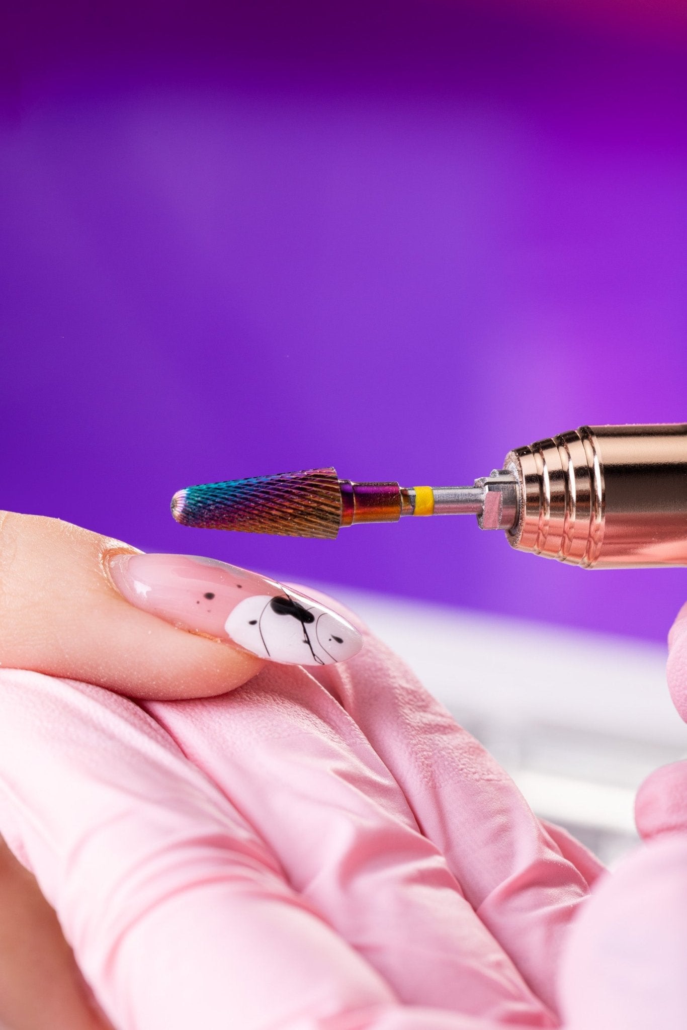 Carbide bit for hybrid polish removal with Kameleon coating - extra gentle cone - iqnails