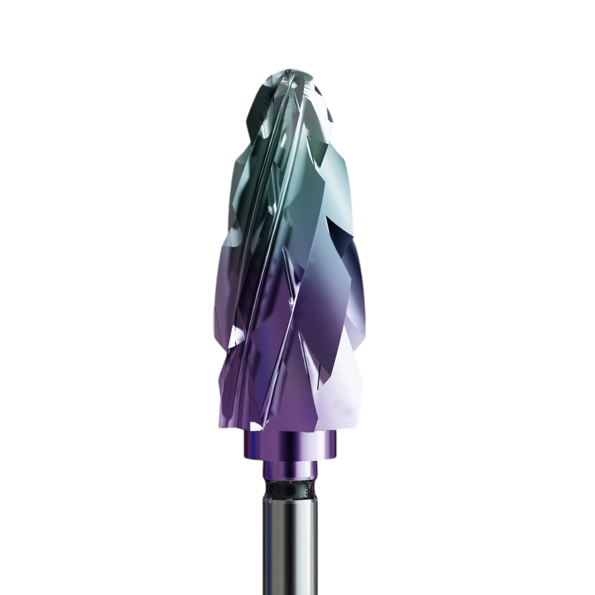 Sintered carbide bit with Kameleon coating - high-removal pine cone - iqnails
