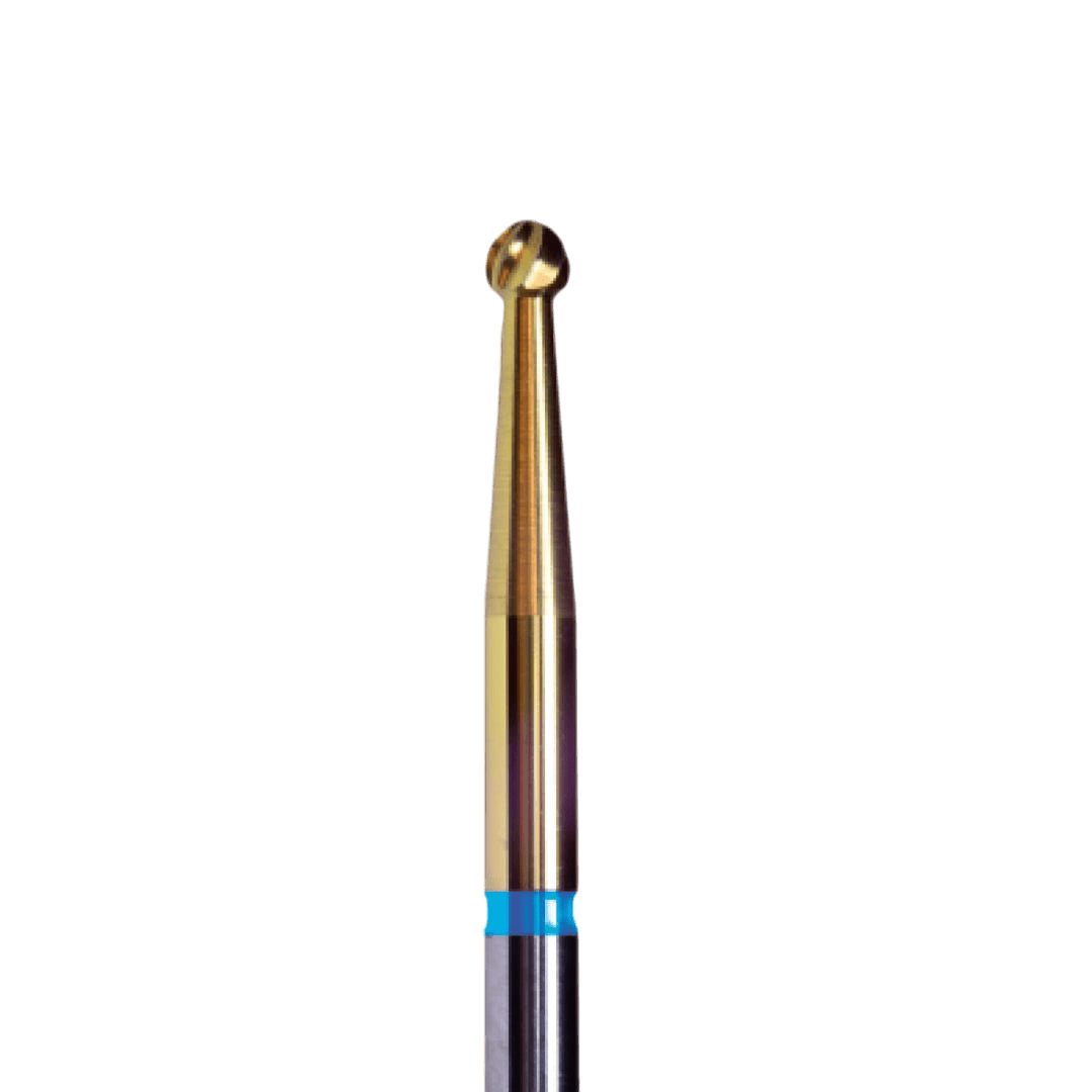 Sintered carbide bit with gold coating - standard ball - iqnails