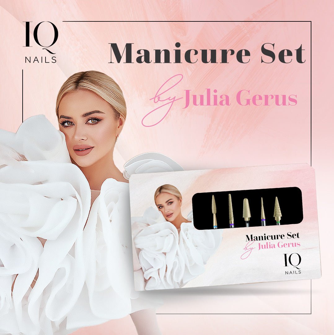 Set of 5 bits for cuticles, hybrid, gel and acrylic - Manicure set by Julia Gerus - iqnails
