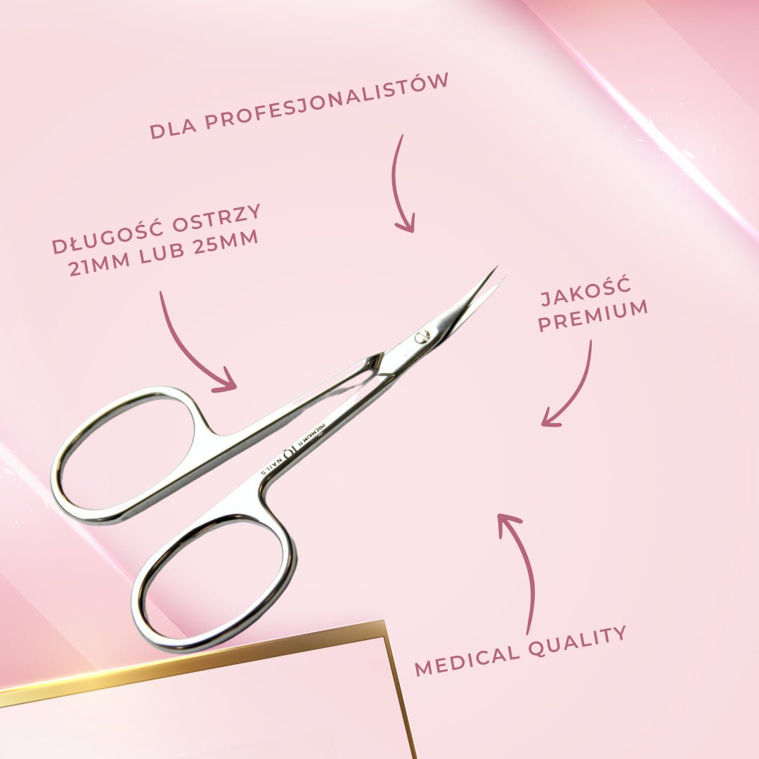 Premium Cuticle Scissors Blade Length 24 mm - iqnails