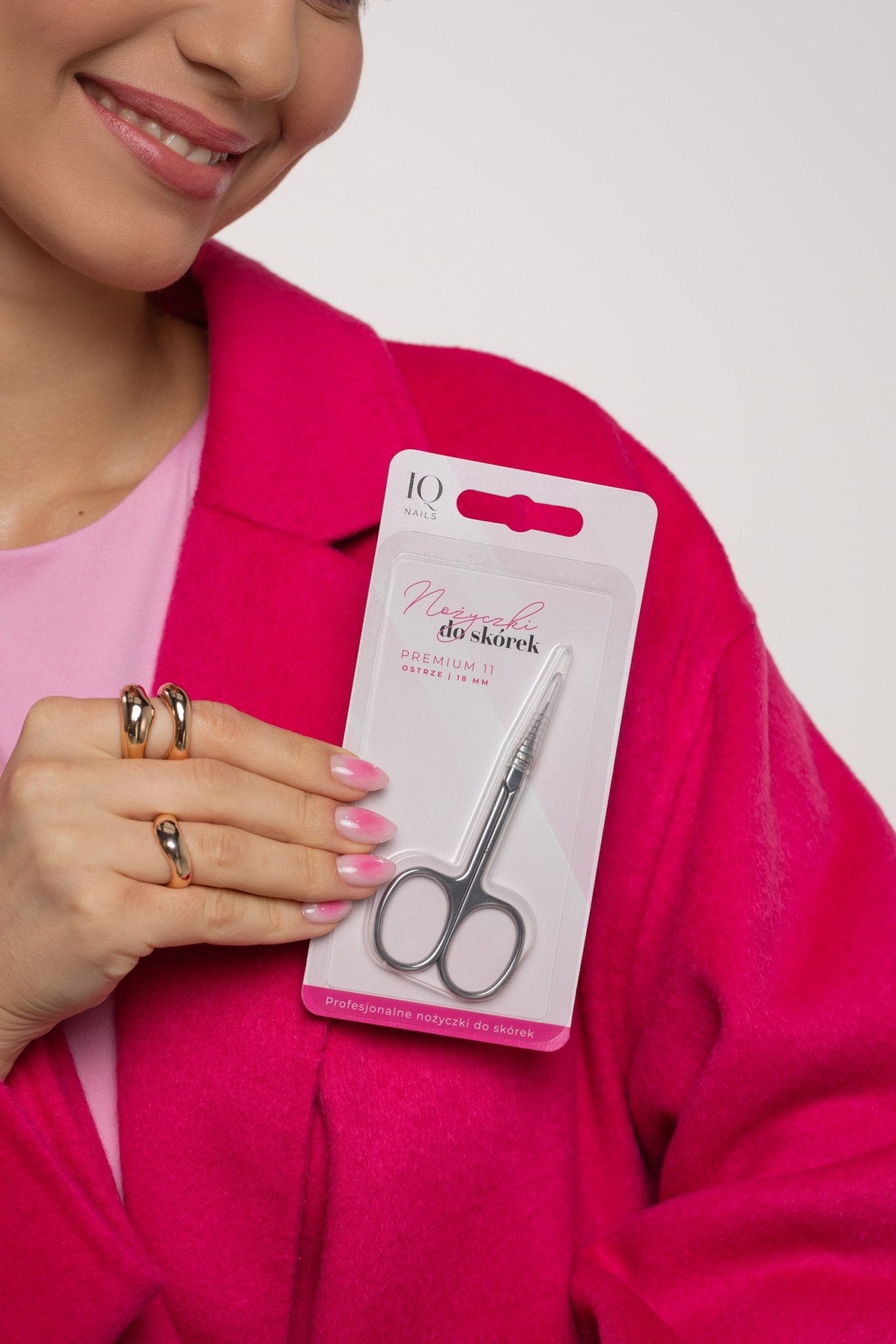 Premium Cuticle Scissors Blade Length 18 mm - iqnails