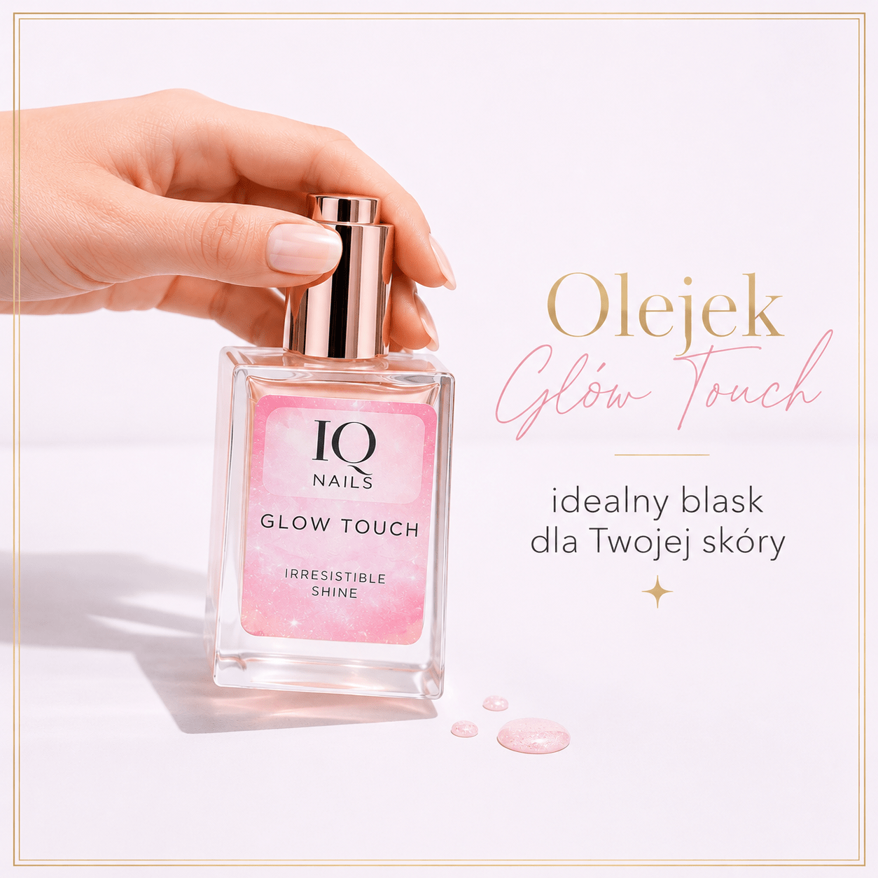 Hand and Nail Oil with Delicate Shimmer Particles - Glow Touch 30 ml - iqnails