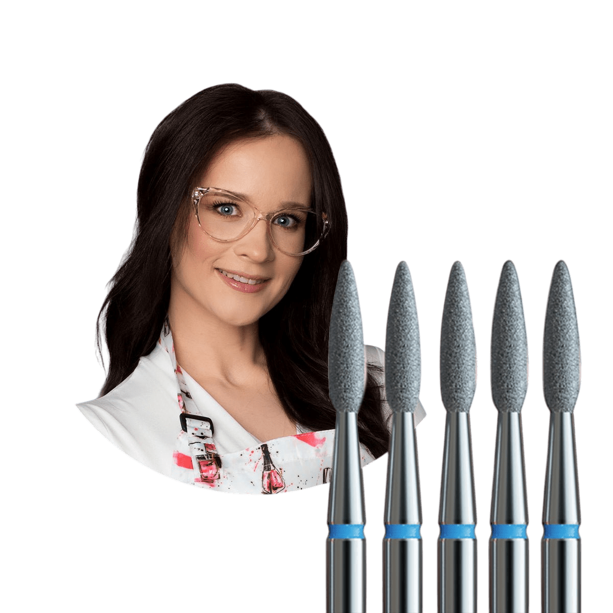 Pack of 5 cuticle bits by JustNails - standard flame - iqnails
