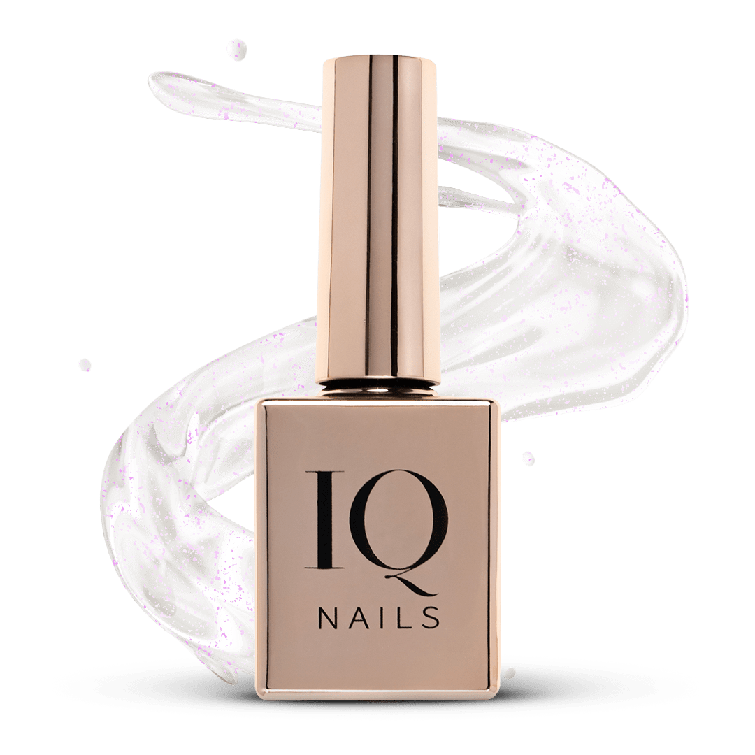 Hybrid Top Coat Rosée d'Amour with Pink Shimmer 10 ml - iqnails