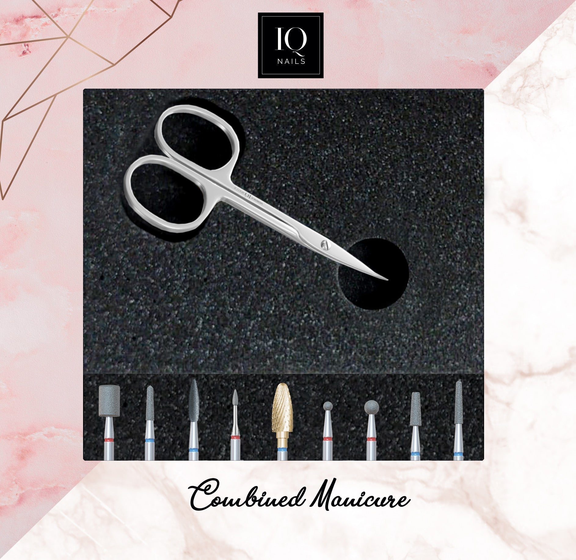 Combo MAXI Set with scissors for combined manicure - iqnails