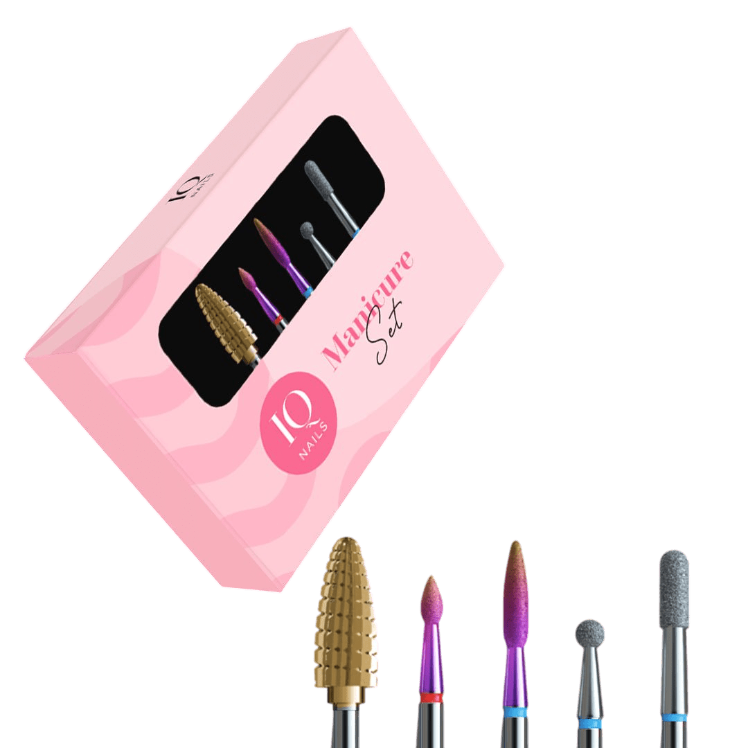 Expert II Set – Set of 5 bits for hybrid, gel, acrylic and cuticles – iqnails