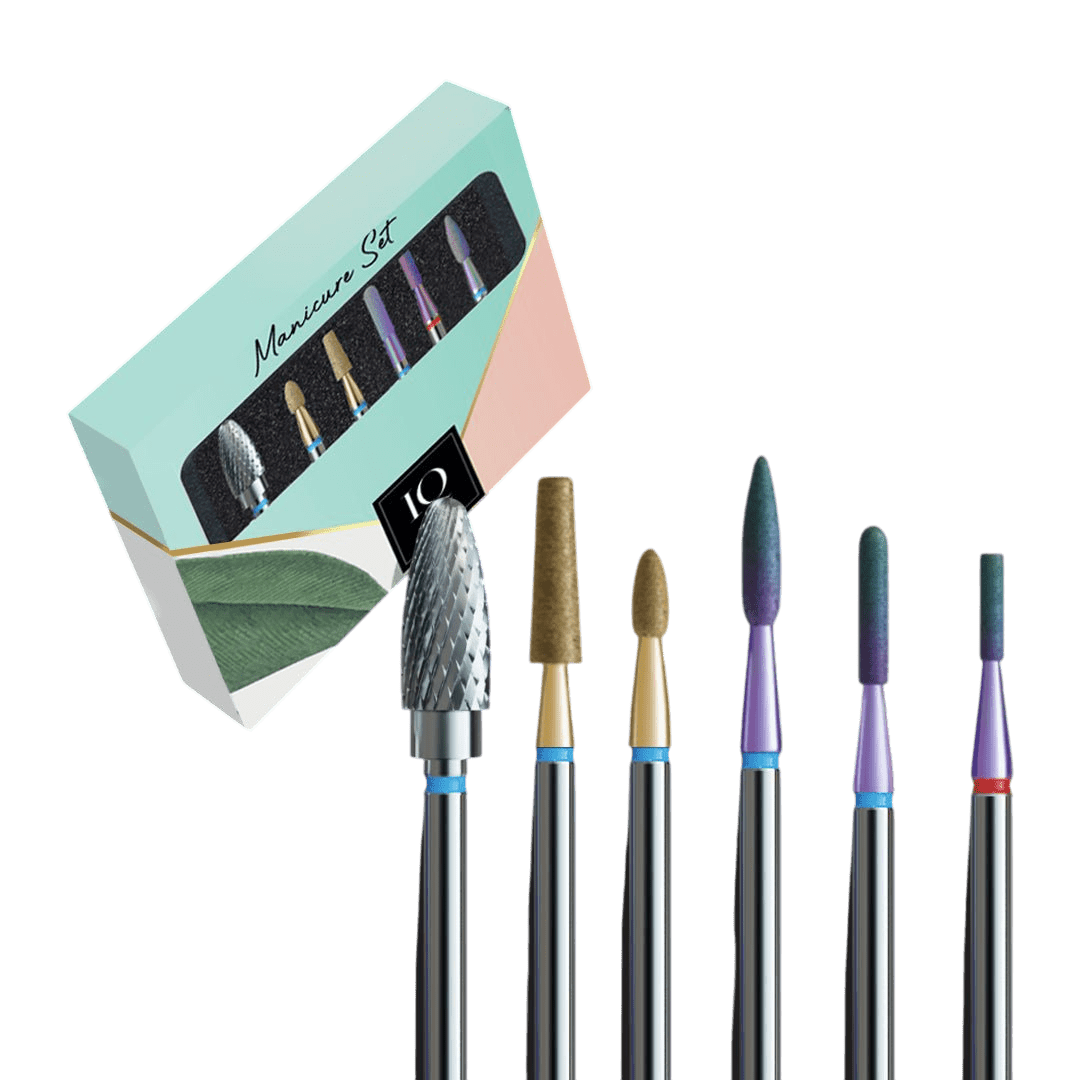 Expert Pro Set – Set of 6 bits for hybrid, gel, acrylic and cuticles – iqnails