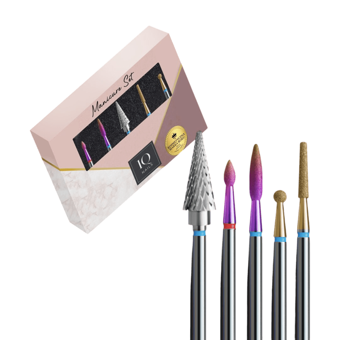 Expert Set - Set of 5 bits for hybrid polish, gel, acrylic and cuticles - IQNails