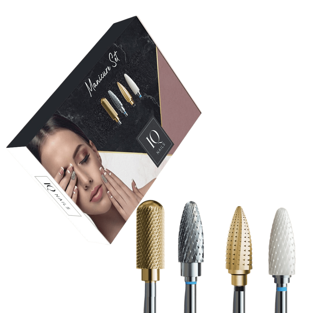 Bit set for styling removal – hybrid polish, gel, acrylic and titanium – iqnails